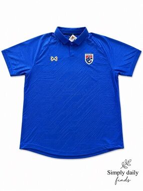 CHNGE Thailand Soccer Polo Shirt Men’s 5L Blue Football Jersey Warrix Thailand